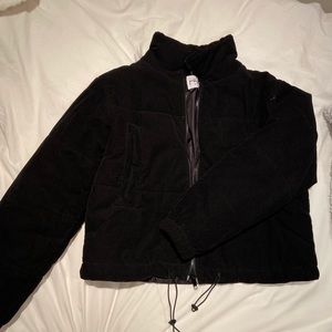 Princess polly black corduroy puffer